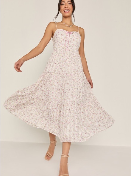 Row A Floral Midi Dress